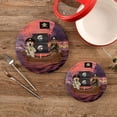 thumbnail image 2 of SKYSONIC 3D Cat Pirate Pot Holders Trivets, 2 Pcs Heat Resistant Trivets,Unique Captain Dog Cotton Thread Weave Mats for Hot Pads Pans Pot Bowl Teapot for Kitchen Decor, 2 of 7