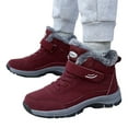 thumbnail image 2 of HBFAGFB Espadrilles pour Hommes Hiver Polyvalentes Montantes en Peluche Épaissies Antidérapantes Chaudes Chaussures de Marche Rouges Taille 42, 2 of 8