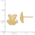 thumbnail image 3 of 14k Yellow Gold 2-D Leap Frog Post Earrings, 3 of 7