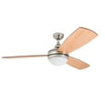 thumbnail image 4 of Prominence Home Calico 52" Nickel Modern Ceiling Fan with 3 Blades, Integrated LED Light Kit, Remote & Reverse Airflow, 4 of 11