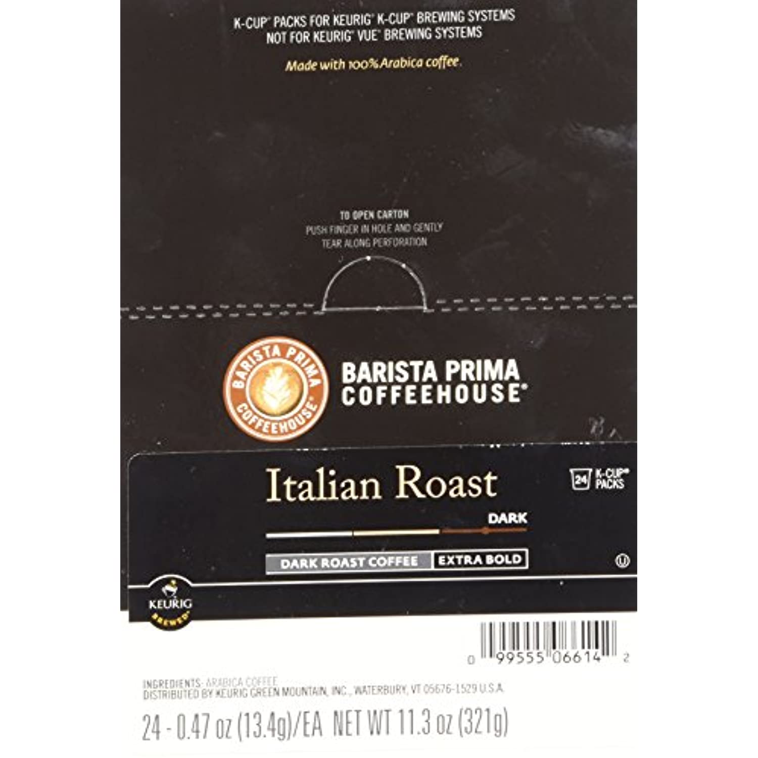  Barista Prima Dark Roast Extra Bold Coffee K-Cup, Italian  Roast, 24 Count (Pack of 4) : Grocery & Gourmet Food