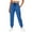 Blue, variant on Turilly Women's Cuffed Jogger Pants Solid Color Casual Sport Pants Elastic-Waistband Pocket Pants