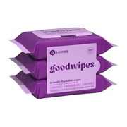goodwipes Flushable Butt Wipes, Lavender Scented, 3 Pack, 150 Total Wipes
