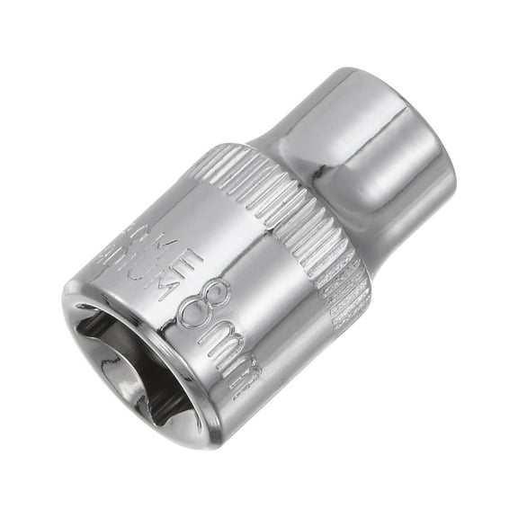Unique Bargains 3/8" Drive 8mm 6-Point Shallow Socket, Cr-V Steel