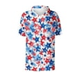 thumbnail image 4 of American Flag Shirts Women Patriotic Shirt 4th of July Tops USA Flag Red White Blue Top Button Up Blouse, 4 of 4