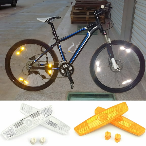 MELIVO 2Pcs Bike Warning Reflectors Enhanced Visibility Universal Installation Bicycle Wheel Rim Reflective MTB Road Spoke Lights Accessories