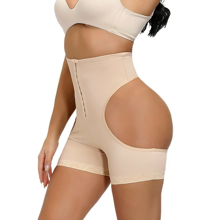 AOOCHASLIY Shapewear for Women Clearance Body Shaper Breasted High Waist  Lace Leaky Butt Corset Body Shaping Pants 