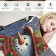 thumbnail image 3 of Nawypu  Snowman Blanket Winter Snow Beautiful and Lovely Snowman Flannel Blanket Warm Cozy Throw Blanket for All Season Super Soft and Lightweight Blanket, 3 of 6