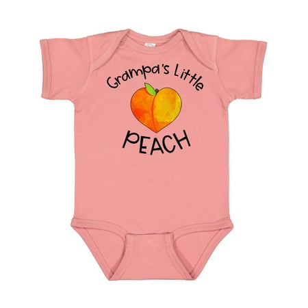 

Inktastic Grampa s Little Peach Cute Peach Heart Gift Baby Boy or Baby Girl Bodysuit