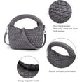 thumbnail image 4 of LHSHID Women Woven Tote Small Crossbody Bag, Weave Quilted Purse Square Shoulder Bag Woven Handbag with Detachable Strap, 4 of 6