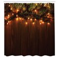 thumbnail image 3 of Ambesonne Country Shower Curtain, Christmas Theme Synergy, 69"Wx84"L, Brown Green, 3 of 5