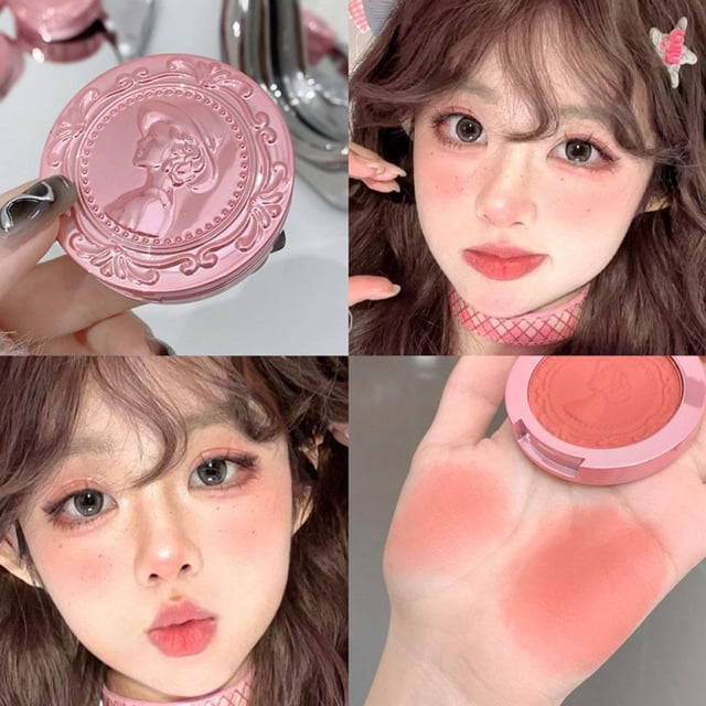 Powder Blusher, Shaping Facial Features, 5g, 4 Colors (1#, 2#, 3#, 4#), Waterproof and Breathable