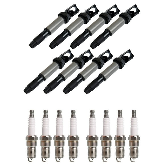 Set of 8 ISA Ignition Coils and 8 Spark Plugs Compatible with BMW 750i 2009-2012 Base Sedan 4-Door 4.4L 4395CC V8 Replacement for UF522