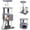 Grey, variant on 45in Tree Tower with Big Condo for Indoor Cats, , Space-Saving Corner Design, Scratching Post & Toys