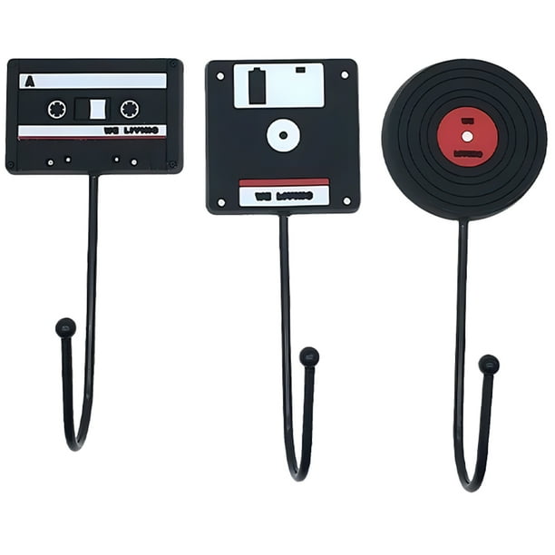 ColoMX Ganchos decorativos Retro, ganchos adhesivos para puerta de baño, ganchos de pared para cocina, 3 uds.