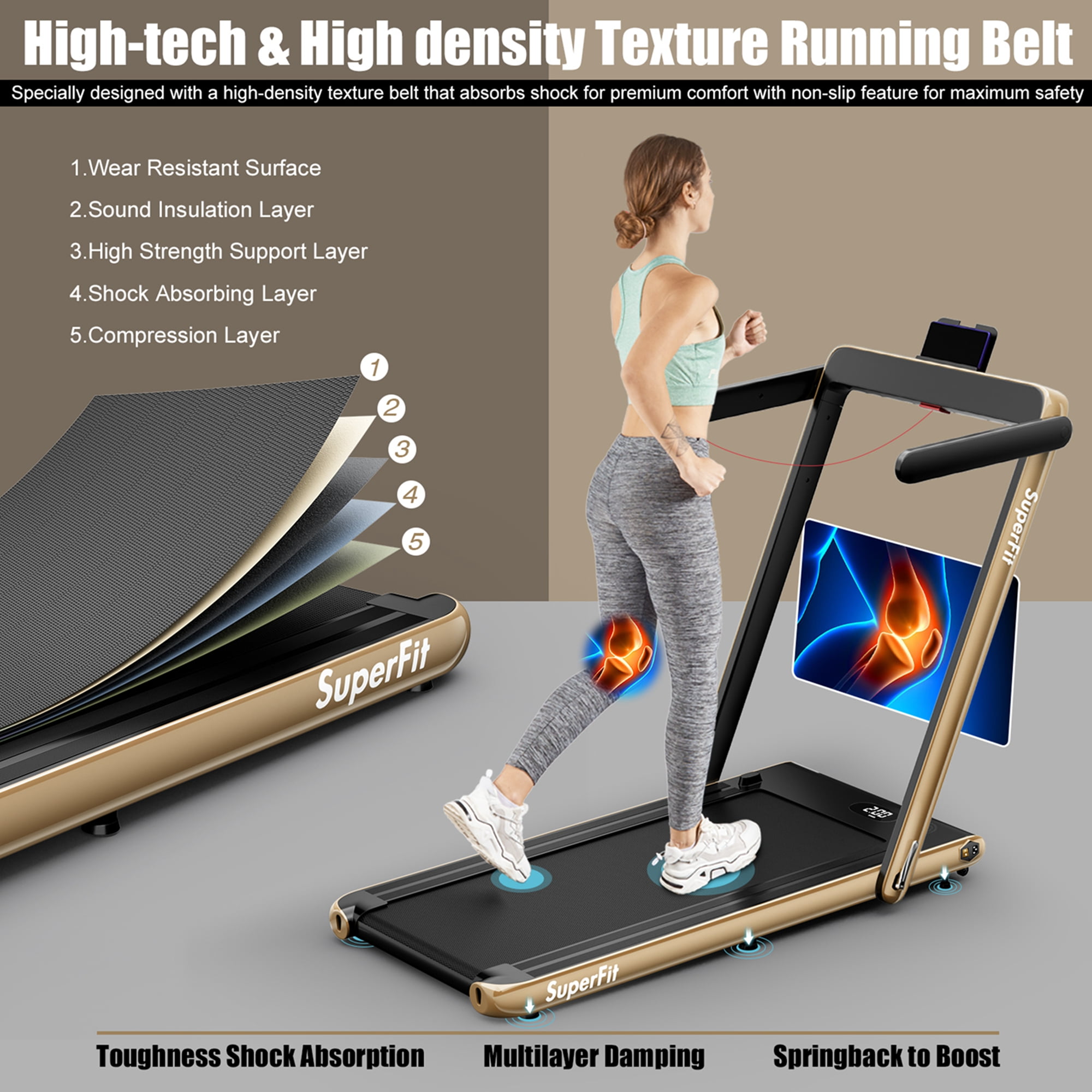 SuperFit Folding Treadmill with WAPP Speaker UK Ubuy