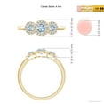 thumbnail image 3 of ANGARA Natural Round Aquamarine Three Stone Halo Ring with Diamonds in 14K Yellow Gold for Women (Size-4mm) | March Birthstone, Birthday, Anniversary, Jewelry Gift for Women | Natural Aquamarine Ring, 3 of 7