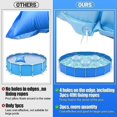 thumbnail image 3 of 3pcs Pool Air Pillows for Above Ground Pools - 4ft Dia. Winter Closing Winterizing Kit with Ropes, Thicken PVC Ice Equalizer Support, Swimming Pool Patio Furniture Cover Airbag Light Blue 4ft diameter, 3 of 5