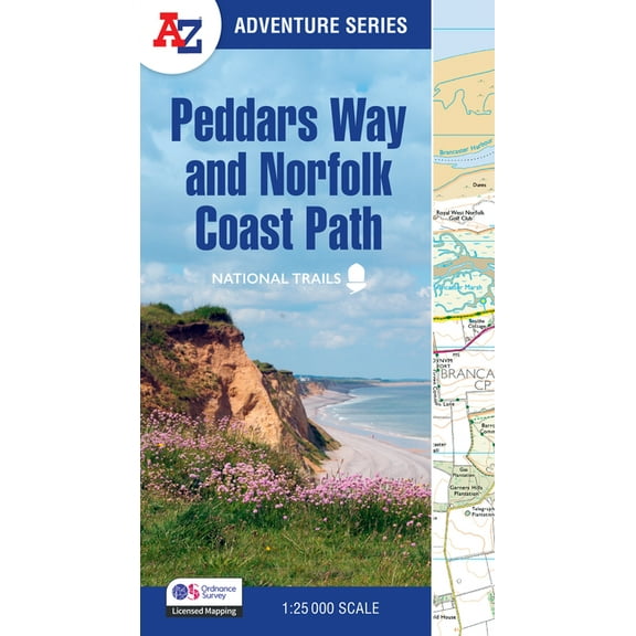 Z Adventure Peddars Way and Norfolk Coast Path: With Ordnance Survey Mapping, (Paperback)