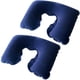 thumbnail image 2 of Almohada de viaje inflable gris de 2 piezas que soporta la cabeza y el cuello, cojín de aire de tela flocada, almohada de viaje compacta para viajes en avión, almohada inflable liviana para el cuello, 2 of 6