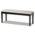 thumbnail image 2 of Baxton Studio Teresa Modern and Contemporary Transitional Grey Fabric Upholstered and Dark Brown Finished Wood Dining Bench, 2 of 7