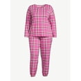 thumbnail image 6 of Joyspun Women’s Long Sleeve Tee and Joggers, 2-Piece Pajama Set, Sizes S-3X, 6 of 6