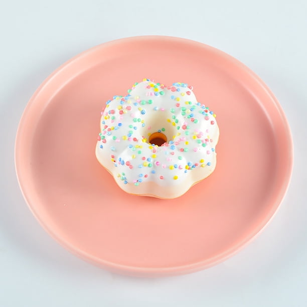 Simulación de pastel de comida, postre, imán de nevera con función antiestrés, decoración realista de dona y pastel para cocina, oficina y uso como regalo.