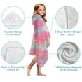 thumbnail image 7 of Pink Tie Dye Pattern Hooded Bath Towel，50"x30" for Ages 3 To 12 Kids, Quick Dry Lightweight Soft Microfiber Hood Beach Towel Cover Up for Kids, 7 of 7