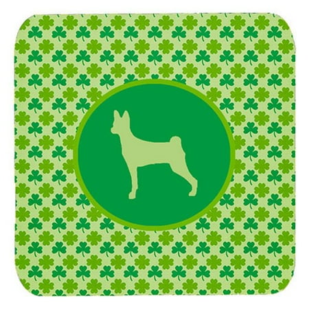 

Basenji Lucky Shamrock Foam Coasters Set Of 4