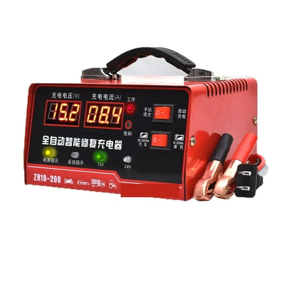 LCD Display Full Automatic Car Battery Charger /250V To 12V 24V, Smart Fast Power Charging For Wet Dry Lead Acid