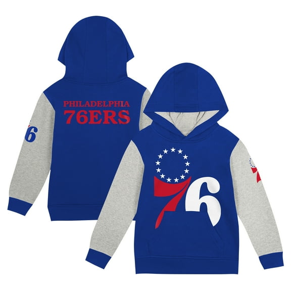 Toddler  Royal Philadelphia 76ers Fair Catch-Fleece Pullover Hoodie