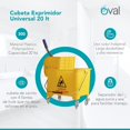 thumbnail image 4 of OVAL Cubeta de 20 litros con Exprimidor y Separador de Agua, Cubeta de Carrito 4 Llantas Amarilla Plástico ABS Uso rudo, Ideal para Trapeador Universal, 4 of 4