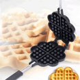 thumbnail image 1 of Waffle Iron Maker, Non-Stick Aluminum Stovetop Sandwich Panini Cone Cake Heart Shaped Mold Double-Side Cooking Pan Baking Tool Maker Press Plate With Handle Perfect for Kitchen and Outdoor, 1 of 8