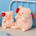 thumbnail image 5 of Kainuan Pig Plush Doll Stuffed Doll Toy Angel Pig Plush Toy Super Soft Stuffed Animal Doll Pillow Lovely Pink Piggy with Wings Hold Heart Balloon Plushie-L, 5 of 8