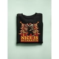 thumbnail image 3 of Nice Is Overrated Dark Christmas Humor Men's Sweatshirt, 3 of 4