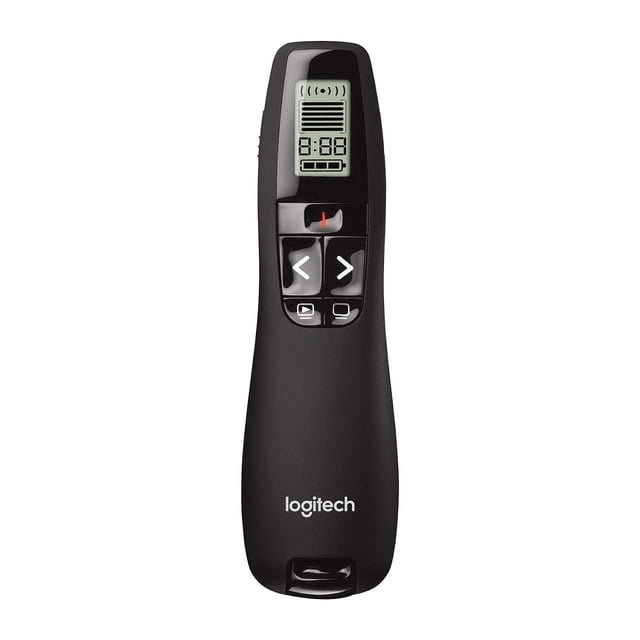 Logitech Wireless Presenter R800, Clickeur PowerPoint avec Pointeur Laser Vert, Télécommande de Clickeur de Présentation Sans Fil