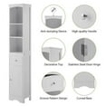 thumbnail image 6 of Ktaxon Freestanding Tall Bathroom Storage Cabinet Linen Tower with Drawer, Door, Open and Concealed Shelves for Living Room Laundry room Bedroom, White, 6 of 13