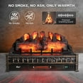 thumbnail image 3 of TURBRO Eternal Flame 30 in. WiFi Infrared Quartz Electric Fireplace Log Heater with Sound Crackling, Realistic Pinewood Logs, Adjustable Flame Colors, Remote Control, Thermostat, Timer, 1500W, Bronze, 3 of 8