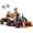 Orange, variant on Urday 24V Kids Electric Tractor 4-in-1 Construction Ride On with Excavator Swivel Seat and Detachable Wagon