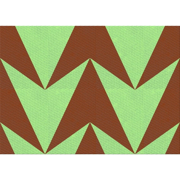 Ahgly Company Machine Washable Indoor Rectangle Transitional Green Area Rugs, 2' x 5'