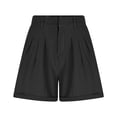 thumbnail image 4 of Womens Summer Dressy Shorts High Waisted Wide Leg Pleated Shorts Business Casual Work Shorts Trouser with Pockets, 4 of 6