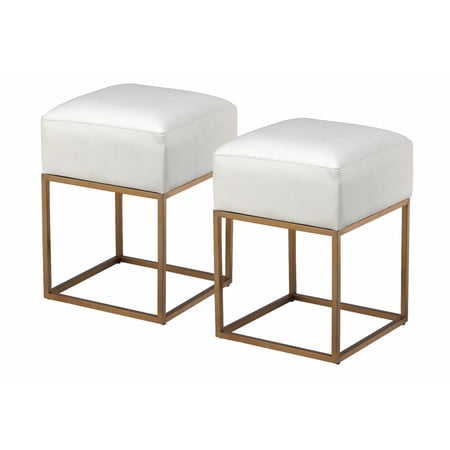 Coast to Coast Imports Glam 19 in. Backless Accent Stool - Set of 2