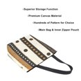 thumbnail image 3 of FORMRS Womens Canvas Tote Bag with Zipper Inner Pocket Shoulder Handbag, Beige Abstract Dots, 3 of 7