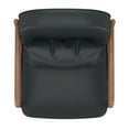thumbnail image 6 of Inspire MidCentury Modern Faux Leather Solid Wood Accent Chair Black Walnut, 6 of 6