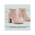 thumbnail image 6 of BLISSFUL STEP Women's Ankle Boots Pointed Toe Zip-Up Block Heel Dust Pink 7.5, 6 of 8