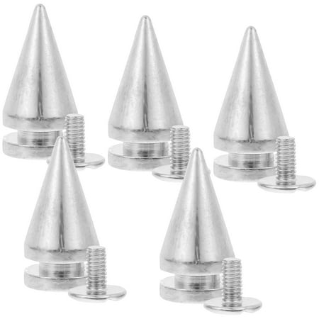 

Clothing Button Accessories 10 Pcs Shoes Bag Rivet Spikes for Decor Punk Kit Alloy