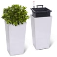 thumbnail image 1 of Eastvita Set of 2 Tall Planters with Self - Watering Technology/Water Level Monitor/Mobility Wheels/Drainage Design//Removable Inner Bucket for Porch/Patio/Indoor//Outdoor Use, 1 of 8