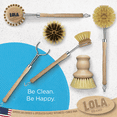 thumbnail image 6 of LOLA - The Original - Tampico Vegetable & Dish Wood Brush, 6 Pack, 3" Head, Sustainable, Tampico Bristles, Easy Head Only Replacement, 6 of 6