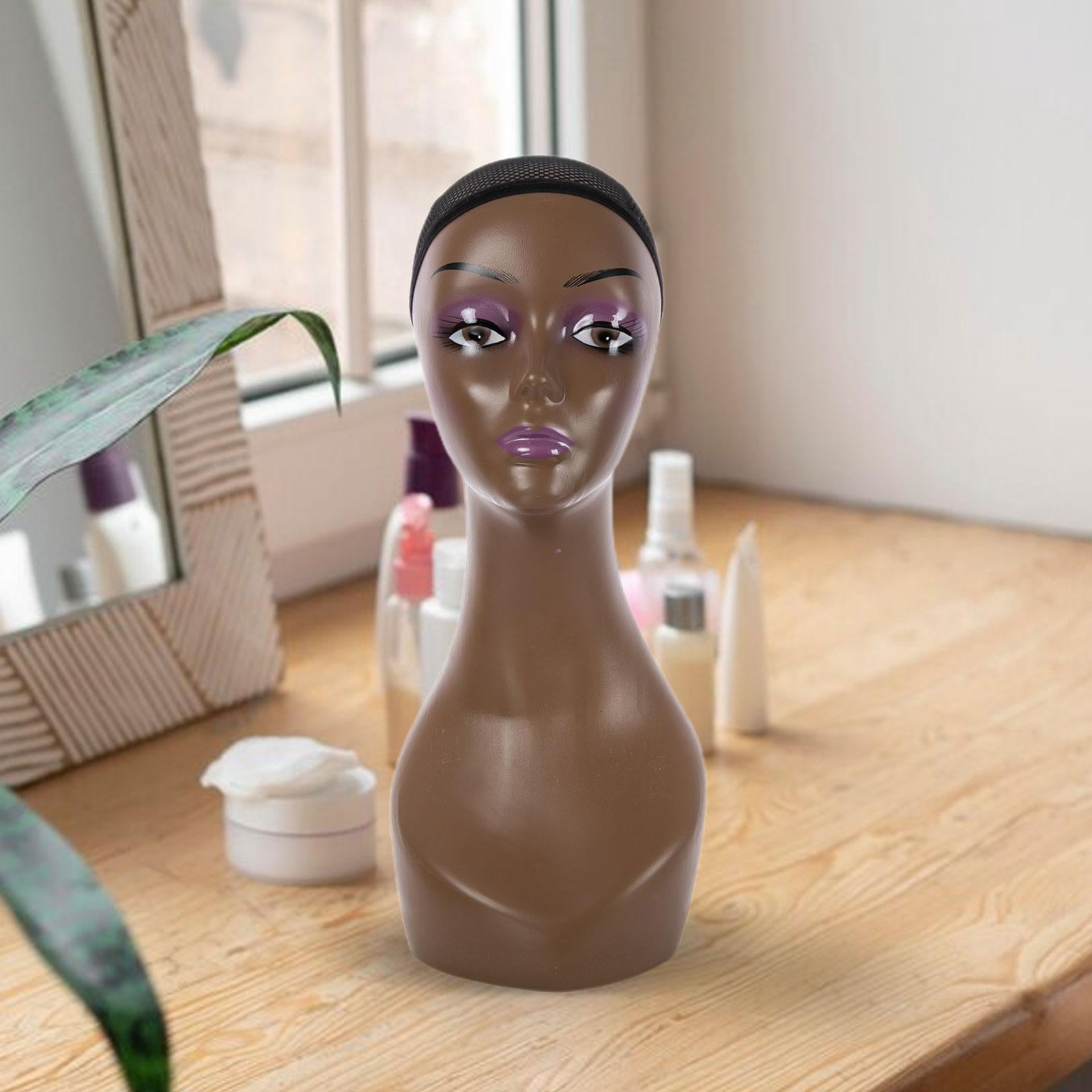 Gazechimp Bald Manikin Head Lightweight Holder for Jewelry Beauty Accessories Shop Violet Lip