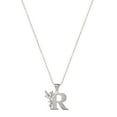 thumbnail image 2 of Disney Tinkerbell Women's Sterling Silver Initial Pendant Necklace, 18" Chain, 2 of 5